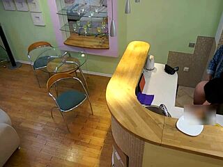 sweet stepdaughter seduces old cock in kitchen with daddy!