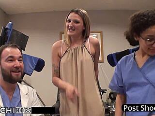 freshman alexandria riley hitachi vibrates to mandatory orgasm moans backstage