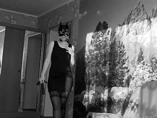 sexy milf big ass fetish pawg in black white cinema