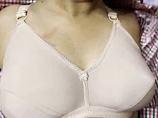 Schoolgirl Lifts Skirt Fingers Wet Pussy Licks Natural Big Tits