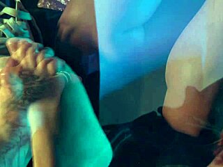 redhead latina gags on deepthroat while choking on sweaty nylon toes