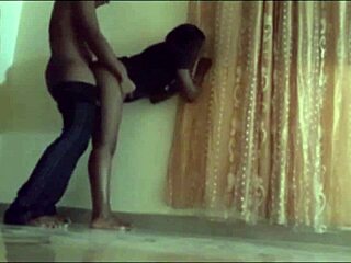 curvy cuban maid with huge ass bent over fucked quick raw anal by horny houseworker