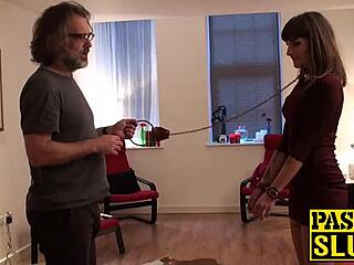 imagine her big boobs bouncing wildly while leashed tightly she begs for rough submissive fucks