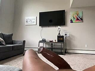 creampie busts huge nut on ebony ass pov doggystyle