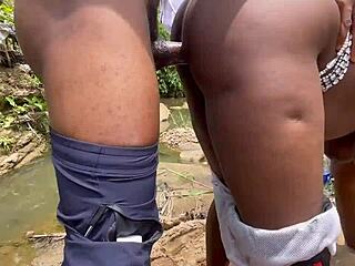 chubby bbw big ass tits fucked deep outdoors in forest nature