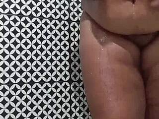 Chubby Ebony's Big Natural Tits Tease Hidden Desires