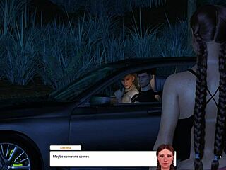 blonde cowgirl rides shaved pussy on ranch at midnight