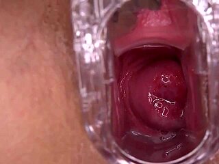 dude this horny amateur pussy squirts cum everywhere!