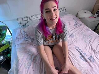 shaved pussy pov fuck with hot blowjob and creampie finish