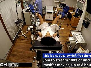 yasmine woods squirms under doctor's hitachi wand forcing freshman orgasm in tampa clinic