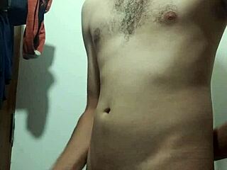 wanna watch me undress skinny body for solo bathroom masturbation?