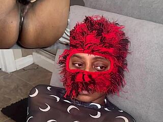 ebony squirts wildly in no-moan contest licking dripping wet pussy