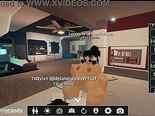 hot slut bends over doggystyle in intense roblox fuck game