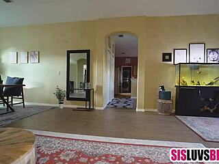 Stepsis sneaks craving for stepbro's throbbing bbc in taboo family fuck frenzy.