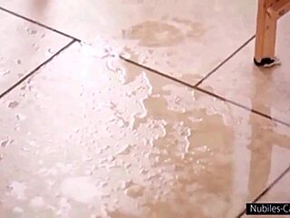 Asian Teen Squirts from Hard Fingering and Cock Fuck