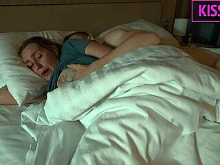 Step mom shares hotel bed lets step son cum on ass