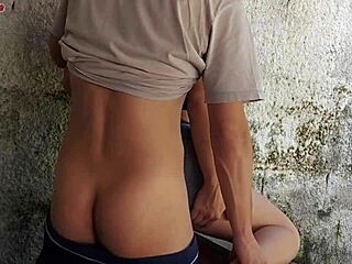 hot short maid grabs my cock after wife leaves house fuck