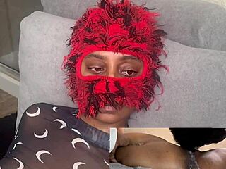 ebony squirts wildly in no-moan contest licking dripping wet pussy