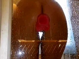 Juicy Ass Teen Spreads Pussy Toys in Steamy Shower Closeup