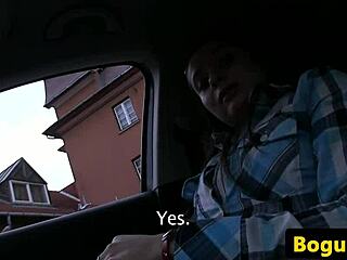 Taxi Driver Pounds European Teen Doggystyle in Car