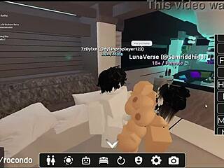 hot slut bends over doggystyle in intense roblox fuck game