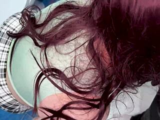 stepmom felt awkward teaching stepson sex in bathroom. she bent over on couch for anal instead