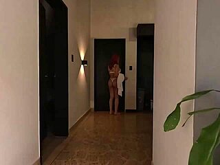 muscular stud pounds redhead stranger's big tits in hotel room