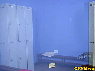 Cfnm Babe Sucks Lucky Guy in Locker Room Close-Up
