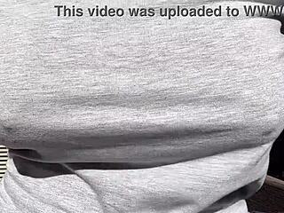 Stepmom artemisia's big boobs bounce wild horny outdoor session