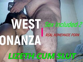 mexican milf bends over for deepthroat doggy quickie cum in mouth