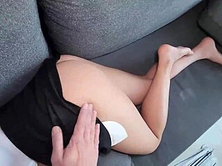 Stepdad rams dick deep in my eager ass for rough fuck