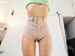 Skinny babe round jiggle butt big natural tits puffy cameltoe