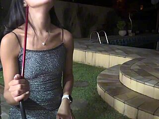 Hubby watches friend choke fuck skinny wife on desk with monster cock