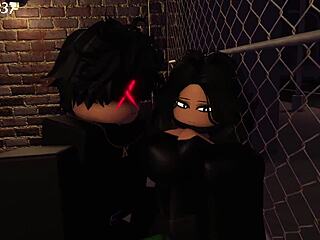 rough creampie game unfolds in dark alleyway close-up