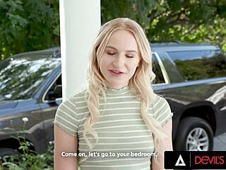 Naughty Old Man Craves Petite Teen Babysitter's Tight Pussy Again