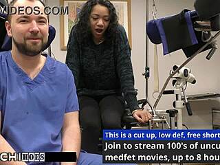 yasmine woods squirms under doctor's hitachi wand forcing freshman orgasm in tampa clinic