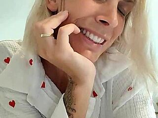 parents' vacation home gets hot when unexpected guest joins for jerk off tease