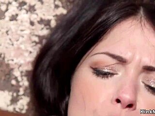 Hogtied beauty GAGS on dildo while BOUND and PUNISHED roughly