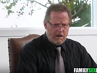 Step parents dive into foursome licking and fucking stepdaughters' young pussies