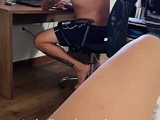 brazilian wife with big ass and tattoos takes hot bedroom creampie from hubby