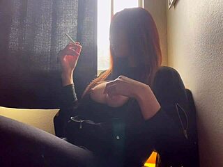 Artemisia Love Italian Milf Smokes Solo Big Juicy Tits