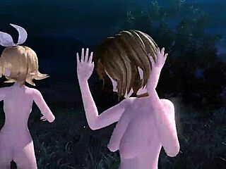 i can't stop staring at kagamine rin meiko and haku's full nude project diva mod bodies with big asses and tits