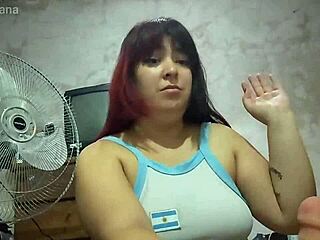 dirty-talking aunt jerks your micropenis with her big argentinian ass commanding