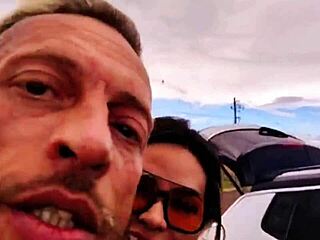 surprise stepson vagninho my outdoor car ride ends with luna oliveira's ass creampie overflow