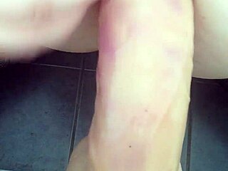 amateur dildo stretches tight ass wide open