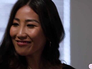 petite brunette lesbian fingers her hairy asian best friend's wet beaver intimately