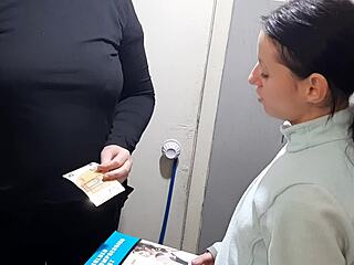 i reward delivery girl discount with dirty russian pussy licking orgasm