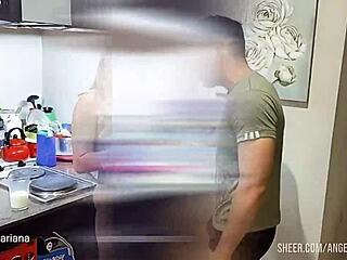 Maid Cosplay Slut Fucked in Kitchen Uniform