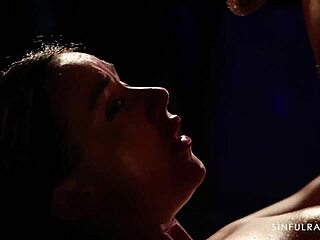 oiled milf's huge pussy lips spread wide in rough sensual massage