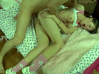 Brunette Mommy's Shaved Pussy Gaped by Monster Cocks!